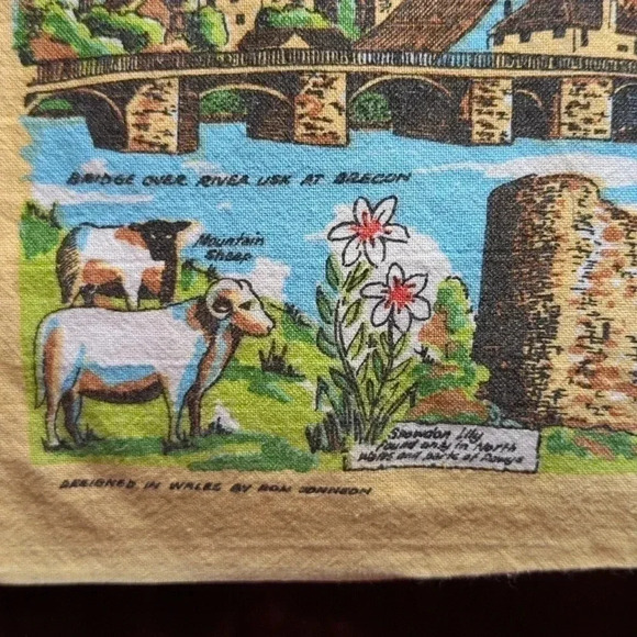 Vintage  Wales Tea Towel - Picture 5 of 10